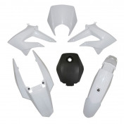 FAIRINGS/BODY PARTS FOR 50cc MOTORBIKE DERBI 50 SENDA DRD 2011> WHITE GLOSS (KIT 5 PIECES) SELECTION P2R 3700948053744