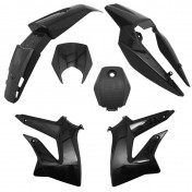 FAIRINGS/BODY PARTS FOR 50cc MOTORBIKE DERBI 50 SENDA DRD 2011> BLACK GLOSS (5 PARTS KIT) SELECTION P2R-