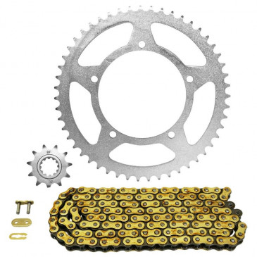 CHAIN AND SPROCKET KIT FOR APRILIA 50 RX RACING 2002>2006, RX 2002>2005 420 11x51 (Ø SPROCKET 105/120/8.5) (OEM SPECIFICATIONS) -AFAM-