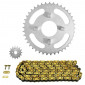 CHAIN AND SPROCKET KIT FOR HONDA 50 DAX 1982> 420 15x41 (BORE Ø 50mm) (OEM SPECIFICATION) -AFAM-