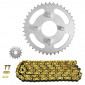 CHAIN AND SPROCKET KIT FOR HONDA 50 DAX 1982> 420 15x41 (BORE Ø 50mm) (OEM SPECIFICATION) -AFAM- 5400598028687