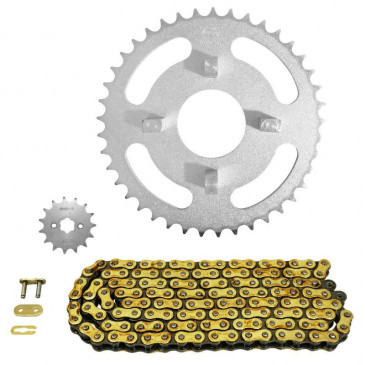 CHAIN AND SPROCKET KIT FOR HONDA 50 DAX 1982> 420 15x41 (BORE Ø 50mm) (OEM SPECIFICATION) -AFAM-