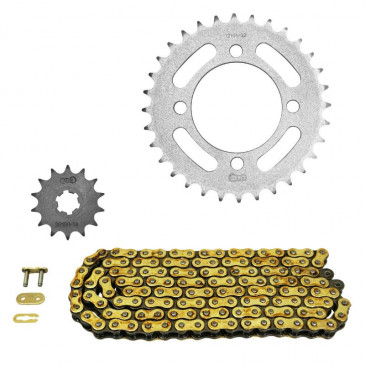 CHAIN AND SPROCKET KIT FOR YAMAHA 50 CHAPPY 1987>1994 420 14x32 (BORE Ø 64mm) (OEM SPECIFICATION) -AFAM- 5400598032844