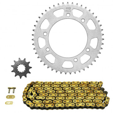 KIT CHAINE ADAPTABLE RIEJU 50 RS SPORT 2012>2017, RS3 2011>2020, RS3 PRO 2011>2017 420 11x47 (DIAM COURONNE 105/125/8.5) (DEMULTIPLICATION ORIGINE) -AFAM- 5400598050602
