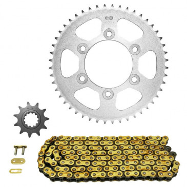 KIT CHAINE ADAPTABLE RIEJU 50 RR SM SPIKE 2003>2004 420 11x48 (DIAM COURONNE 80/100/8.5) (DEMULTIPLICATION ORIGINE) -AFAM-