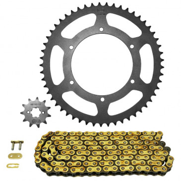 CHAIN AND SPROCKET KIT FOR DERBI 50 GPR RACING 2008>2009, 50 GPR 2006>2009 420 11x53 (BORE Ø 108mm, FLAT) (OEM SPECIFICATION) -AFAM-