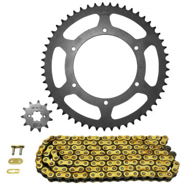 KIT CHAINE ADAPTABLE DERBI 50 GPR RACING 2008>2009, 50 GPR 2006>2009 420 11x53 (DIAM COURONNE 108/123/6.5) (DEMULTIPLICATION ORIGINE) -AFAM- 5400598044755