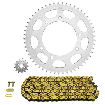 KIT CHAINE ADAPTABLE DERBI 50 SENDA R X-RACE 2004>2005, DRD R LIMITED 2004>2005 420 13x53 (DIAM COURONNE 105/125/8.5) (DEMULTIPLICATION ORIGINE) -AFAM- 5400598044816