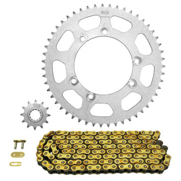 KIT CHAINE ADAPTABLE BETA 50 RR ENDURO 2002>2005 420 12x51 (DIAM COURONNE 100/115/8.25) (DEMULTIPLICATION ORIGINE) -AFAM-