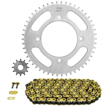 CHAIN AND SPROCKET KIT FOR BETA 50 RR ENDURO 2012>2017, RR ENDURO FACTORY 2012>2017, RR ENDURO STANDARD 2012>2014 428 12x50 (BORE Ø 100mm) (OEM SPECIFICATION) - AFAM-