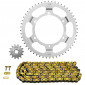 KIT CHAINE ADAPTABLE DERBI 50 GPR 1997>2000 420 14x52 (DIAM COURONNE 108/123/6.5/8.7) (DEMULTIPLICATION ORIGINE) -AFA