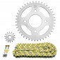 CHAIN AND SPROCKET KIT FOR DAELIM 125 DAYSTAR 2001>2007 428 14x42 (OEM SPECIFICATION) -AFAM- 5400598052187