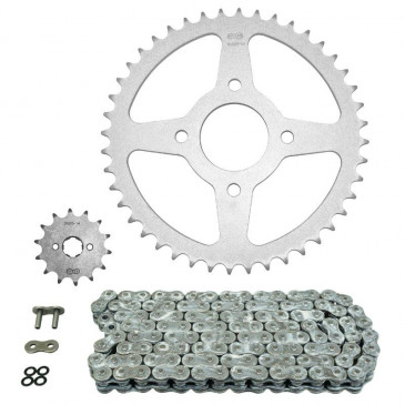 KIT CHAINE ADAPTABLE HONDA 125 XL V VARADERO 2000>2016 520 14x44 (DIAM COURONNE 58/90/10.5) (DEMULTIPLICATION ORIGINE) -AFAM- 5400598029363