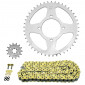 CHAIN AND SPROCKET KIT FOR YAMAHA 125 YBR 2006>2016 428 14x45 (OEM SPECIFICATION) -AFAM-