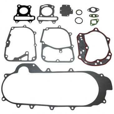 COMPLETE GASKET SET - FOR CHINESE SCOOT 50 CC 4 STROKE- GY6, 139QMB/PEUGEOT 50 KISBEE 4T/KYMCO 50 AGILITY 4T/SYM 50 ORBIT 4T- 12 INCHES WHEELS--SELECTION P2R-