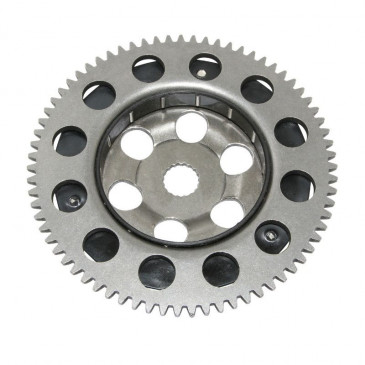 ROUE LIBRE DE DEMARREUR SCOOT ADAPTABLE MBK 50 BOOSTER, NITRO, MACH G, OVETTO 2T, STUNT / YAMAHA 50 BWS, AEROX, JOG R, NEOS 2T, SLIDER / APRILIA 50 SR (COURONNE ET ROUE LIBRE) -P2R- 3700948065440