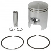 PISTON SCOOT ADAPTABLE MBK 50 BOOSTER 1990>1998, STUNT/YAMAHA 50 BWS 1990>1998, SLIDER (CALOTTE BOMBEE - DIAM 40 - 2 SEGMENTS 1,2mm) -P2R QUALITE PREMIUM-