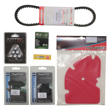KIT ENTRETIEN MAXISCOOTER ADAPTABLE PIAGGIO 125 X8 (PACK 7 PIECES) -SELECTION P2R-