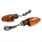 TURN SIGNAL FOR 50cc MOTORBIKE BETA 50 RR 2008> ORANGE/BLACK FRONT (756896) (CEE APPROVED) (PAIR) -SELECTION P2R-