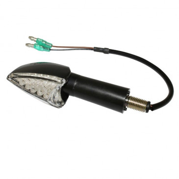 TURN SIGNAL FOR 50cc MOTORBIKE CPI 50 SM 2003> TRANSPARENT/BLACK FRONT+REAR (CEE APPROVED) -SELECTION P2R- 8430525097087