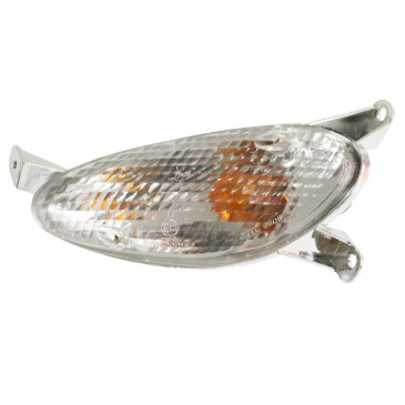 TURN SIGNAL FOR SCOOT KYMCO 50 DINK 1998>2004 TRANSPARENT FRONT/LEFT (CEE APPROVED) -SELECTION P2R-