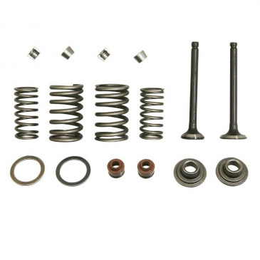 VALVE FOR MAXISCOOTER SCOOT 125 CHINESE 4T GY6 152QMI (FULL SET WITH SPRINGS , SPRINGS PLATES ,HALF BITS ,GUIDES+GASKETS) -P2R-