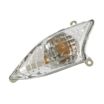 TURN SIGNAL FOR MAXISCOOTER YAMAHA 125 CYGNUS X/MBK 125 FLAME X 2007> TRANSPARENT FRONT/LEFT (CEE APPROVED) -SELECTION P2R- 8430525098442