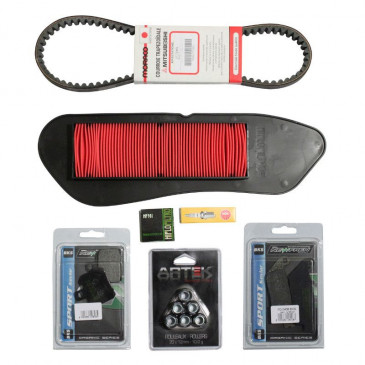 KIT ENTRETIEN MAXISCOOTER ADAPTABLE YAMAHA 125 XMAX 2010>2013 / MBK 125 SKYCRUISER 2010> (PACK 7 PIECES) -SELECTION P2R- 3700948088128