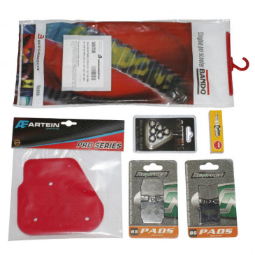 KIT ENTRETIEN SCOOT ADAPTABLE MBK 50 NITRO/YAMAHA 50 AEROX (PACK 6 PIECES) -SELECTION P2R-