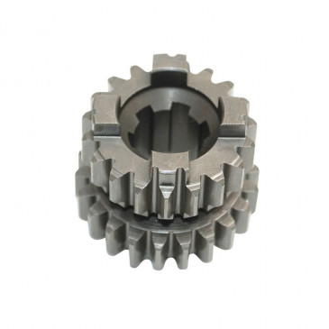 GEARBOX SPROCKET FOR MINARELLI 50 AM6/MBK 50 X-POWER/YAMAHA 50 TZR/PEUGEOT 50 XPS/RIEJU 50 RS1/APRILIA 50 RS (19/22 TEETH- PRIMARY SHAFT- 3RD+4TH GEAR - SERIE 1) -TOP PERFORMANCES AS ORIGINAL-(OE 4003627000)