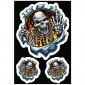 AUTOCOLLANT/STICKER LETHAL THREAT FINGER SKULL (75x140mm) (LT55072)