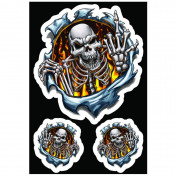 STICKER LETHAL THREAT FINGER SKULL (75x140mm) (LT55072) 3700948158234