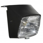 PHARE/PROJECTEUR CYCLO ADAPTABLE PEUGEOT 103 MVL, VOGUE NOIR AVEC AMPOULE 12V 15W -P2R- 3700948061237