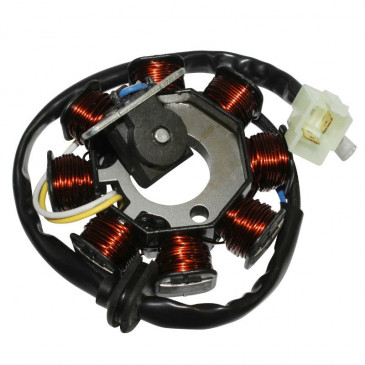 STATOR ALLUMAGE SCOOT ADAPTABLE PEUGEOT 50 VIVACITY 4T, KISBEE 4T / SYM 50 ORBIT 4T (8 POLES - 3 FILS) -P2R- 3700948098660