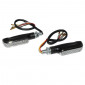 TURN SIGNAL (UNIVERSAL) REPLAY FUSE 10 LEDS TRANSPARENT/BLACK-FUNCTIONS : TAIL LIGHT+TURN SIGNALS -CEE APPROVED- (PAIR) (L 80mm / H 18mm / Wd 28mm) 3700948032367