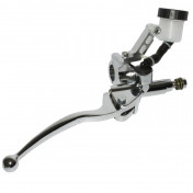 MAITRE CYLINDRE DE FREIN MOTO UNIVERSEL AVANT CHROME AVEC RESERVOIR SEPARE DROIT 3700948051634