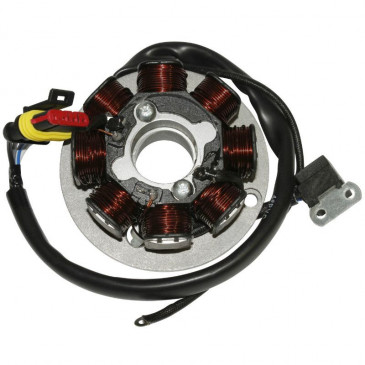 IGNITION STATOR FOR 50CC MOTORBIKE MINARELLI 50 AM6, CPI 50 SM (8 POLES, WITH PLATE) -SELECTION P2R-