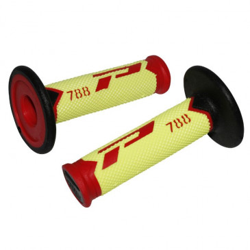 GRIP- PROGRIP OFF ROAD 788 TRIPLE DENSITY SPECIAL EDITION RED/YELLOW/BLACK 115mm (PAIR) (CROSS/MX)