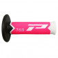 REVETEMENT POIGNEE PROGRIP MOTO OFF ROAD 788 TRIPLE DENSITE FLUO DESIGN BLANC/FUCHSIA/NOIR CLOSED END 115mm (CROSS/MX) (PAIRE)