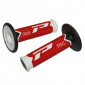 REVETEMENT POIGNEE PROGRIP MOTO OFF ROAD 788 TRIPLE DENSITE BASE BLANC/ROUGE/NOIR CLOSED END 115mm (CROSS/MX) (PAIRE)