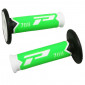 REVETEMENT POIGNEE PROGRIP MOTO OFF ROAD 788 TRIPLE DENSITE FLUO DESIGN BLANC/VERT FLUO/NOIR CLOSED END 115mm (CROSS/MX) (PAIRE)