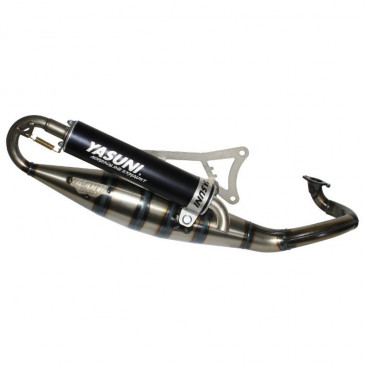 EXHAUST FOR SCOOT YASUNI R VARNISHED FOR MBK 50 NITRO, OVETTO/YAMAHA 50 AEROX, NEOS/MALAGUTI 50 F12/APRILIA 50 SR (BLACK SILENCER) -TUB902B-