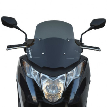 WINDSHIELD FOR MAXISCOOTER HONDA 700 INTEGRA 2012>, 750 INTEGRA 2014> (SHORT-DARK SMOKED) -MALOSSI- 3700948136409