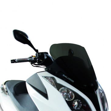 PARE-BRISE/SAUTE VENT MAXISCOOTER POUR KYMCO 125 DINK STREET 2012>, 300 DINK STREET 2012>, 125 DOWNTOWN 2012>2016, 300 DOWNTOWN 2012>, 125 SUPER-DINK 2012> FUME FONCE (H 472 mm - L 485 mm) -MALOSSI- 3700948136447