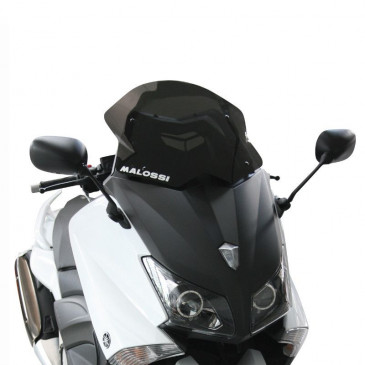 PARE-BRISE/SAUTE VENT MAXISCOOTER POUR YAMAHA 530 TMAX 2012>2016 FUME FONCE (H 430 mm - L 445 mm) -MALOSSI- 3700948136492