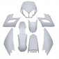 CARROSSERIE/CARENAGE 50 A BOITE ADAPTABLE DERBI 50 SENDA DRD RACING 2008> BLANC BRILLANT (KIT 8 PIECES) -P2R- 3700948053768
