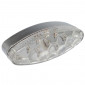 TAIL LIGHT UNIVERSAL REPLAY -WITH LEDS- OVAL SHAPED TRANSPARENT - 2 FUNCTIONS:PARKING LIGHT + STOP LAMP (9 LEDS -RED) **