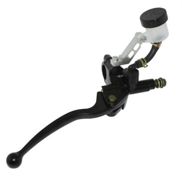 MAITRE CYLINDRE DE FREIN MOTO UNIVERSEL AVANT DROIT NOIR AVEC RESERVOIR SEPARE -P2R- 3700948051641
