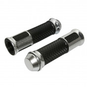 GRIP- REPLAY "On road" R285 LUX SILVER - CLOSED END (Pair) 3700948039632