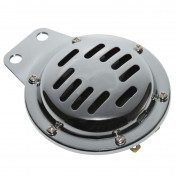 AVERTISSEUR/KLAXON MOTO DC 12V ACIER CHROME 105DB (DIAM 100 mm) -P2R- 3700948056844